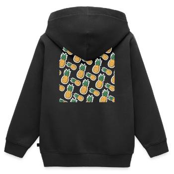 Leckere Ananas - Kinder Premium Organic Zip Hoodie - Schwarz - Hinten - AI Model Kid Male (0cm)