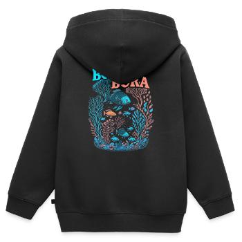 Bora Bora - Korallenriff - Kinder Premium Organic Zip Hoodie - Schwarz - Hinten - AI Model Kid Male (0cm)