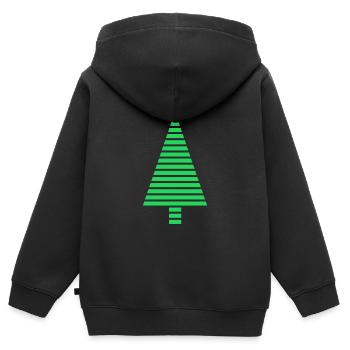 Noël, noël, noël, noël, noël, noël, noël, noël, - Sweat Premium à capuche zippé enfant bio - noir - Dos - AI Model Kid Male (0cm)