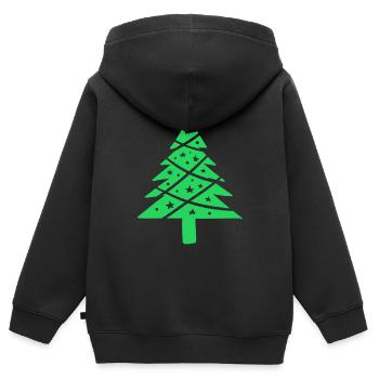 Noël, noël, noël, noël, noël, noël, noël, noël, - Sweat Premium à capuche zippé enfant bio - noir - Dos - AI Model Kid Male (0cm)