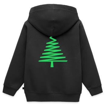 Noël, noël, noël, noël, noël, noël, noël, noël - Sweat Premium à capuche zippé enfant bio - noir - Dos - AI Model Kid Male (0cm)