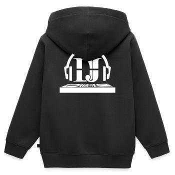 DJ Design Club Electro DJ Technoparty - Sweat Premium à capuche zippé enfant bio - noir - Dos - AI Model Kid Male (0cm)