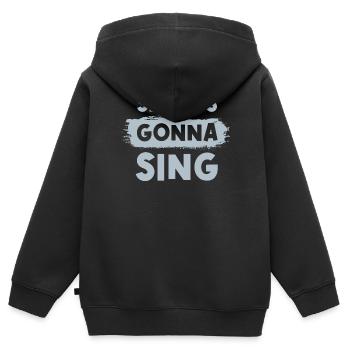 Singers gonna sing - Kinder Premium Organic Zip Hoodie - Schwarz - Hinten - AI Model Kid Male (0cm)