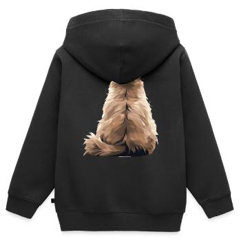 Himalaya-Katze - Kinder Premium Organic Zip Hoodie - Schwarz - Hinten - AI Model Kid Male (0cm)