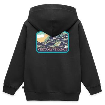 Regionaler Naturpark Vercors: Majestätische Natur - Kinder Premium Organic Zip Hoodie - Schwarz - Hinten - AI Model Kid Male (0cm)