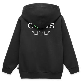 Arbeit Spruch Entwickler Karriere Workaholic Job - Kinder Premium Organic Zip Hoodie - Schwarz - Hinten - AI Model Kid Male (0cm)