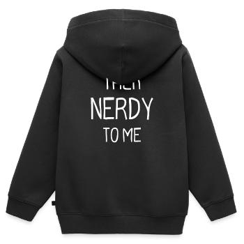 Parle-moi de ringard - Sweat Premium à capuche zippé enfant bio - noir - Dos - AI Model Kid Male (0cm)