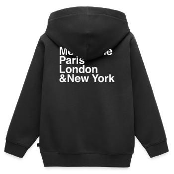 GRAND CHELEM Tennis - Sweat Premium à capuche zippé enfant bio - noir - Dos - AI Model Kid Male (0cm)
