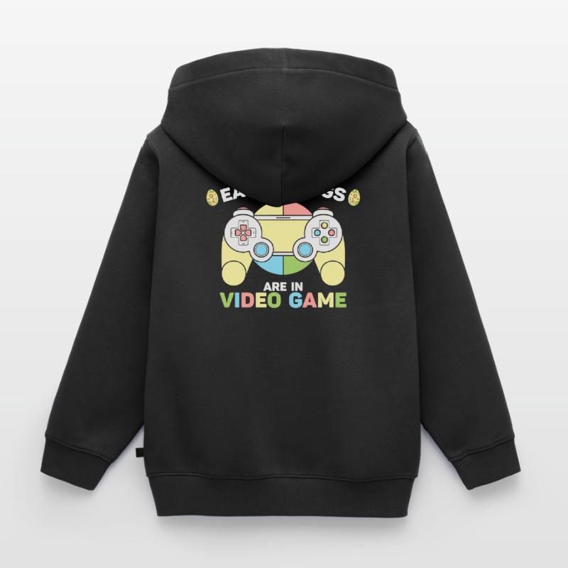 Easter Eggs, Happy Easter, Chocolate Eggs Kids Premium Organic Zip-up Hoodie