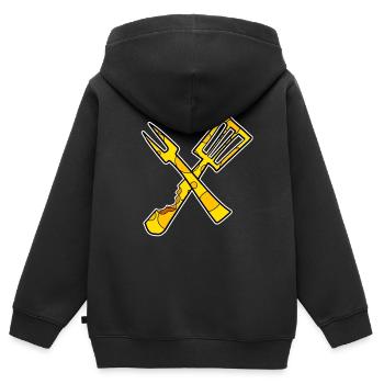 Chef Cuisine Restaurant - Sweat Premium à capuche zippé enfant bio - noir - Dos - AI Model Kid Male (0cm)
