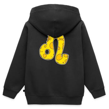 Sternzeichen Löwe Symbol - Kinder Premium Organic Zip Hoodie - Schwarz - Hinten - AI Model Kid Male (0cm)