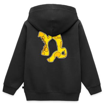 Sternzeichen Steinbock Symbol - Kinder Premium Organic Zip Hoodie - Schwarz - Hinten - AI Model Kid Male (0cm)