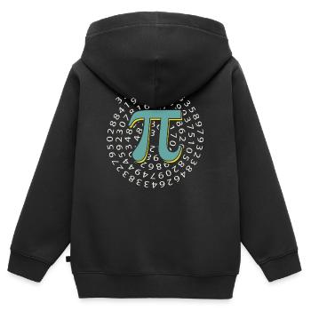 Pi Day - Bonne journée Pi - Sweat Premium à capuche zippé enfant bio - noir - Dos - AI Model Kid Male (0cm)