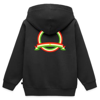 Kurdistan  - Kinder Premium Organic Zip Hoodie - Schwarz - Hinten - AI Model Kid Male (0cm)