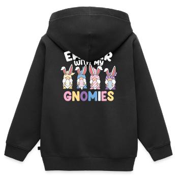 Ostern, Frohe Ostern, Schokoladenei - Kinder Premium Organic Zip Hoodie - Schwarz - Hinten - AI Model Kid Male (0cm)