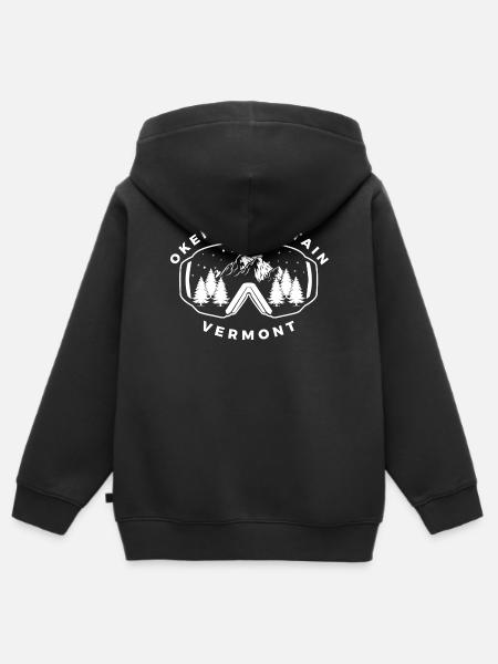 Okemo Vermont Ski Mountain - Kinder Premium zip hoodie biologisch - zwart