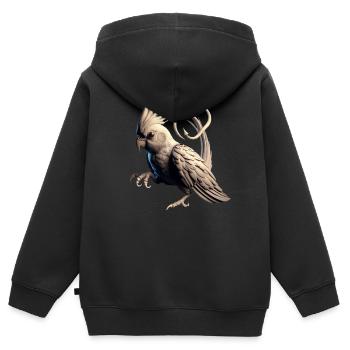 Nymphe du diable (03) - Sweat Premium à capuche zippé enfant bio - noir - Dos - AI Model Kid Male (0cm)