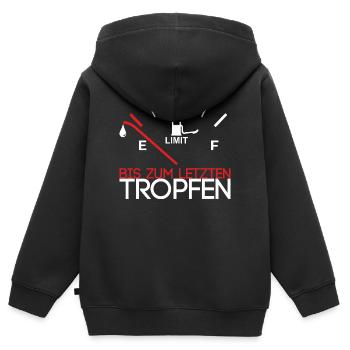 Bis zum letzten Tropfen - Kinder Premium Organic Zip Hoodie - Schwarz - Hinten - AI Model Kid Male (0cm)