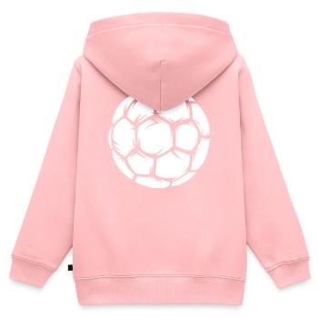 Handballer, Équipe, Handball, Ballon, Logo, Sport Entraînement - Sweat Premium à capuche zippé enfant bio - rose - Dos - AI Model Kid Female (0cm)