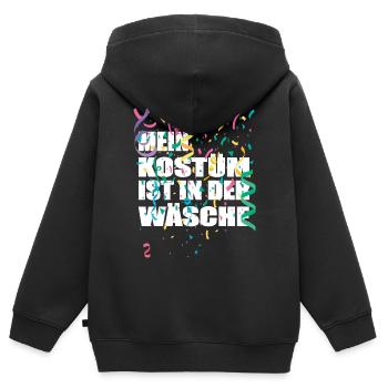 My costume is in the wash Carnival Carnival - Kids Premium Organic Zip-up Hoodie - black - Back - AI Model Kid Male (0cm)