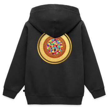 Sternentor 2024 AllEinsSein Sonja Ariel von Staden - Kinder Premium Organic Zip Hoodie - Schwarz - Hinten - AI Model Kid Male (0cm)