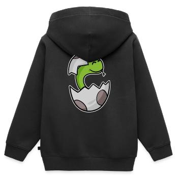Baby Schlange Kleinkind Motiv - Kinder Premium Organic Zip Hoodie - Schwarz - Hinten - AI Model Kid Male (0cm)