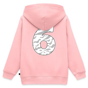 6 - Kids Premium Organic Zip-up Hoodie - rose - Back - AI Model Kid Female (0cm)
