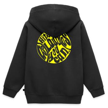 Hit the Ace as loud as you can Tennis ball Design - Kinder Premium Organic Zip Hoodie - Schwarz - Hinten - AI Model Kid Male (0cm)
