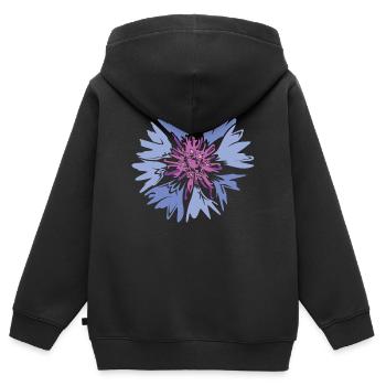 Wiesenblume Wildblumen Natur Wiese Blumenbeet - Kinder Premium Organic Zip Hoodie - Schwarz - Hinten - AI Model Kid Male (0cm)