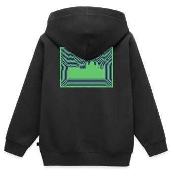 Berlin Skyline - Kinder Premium Organic Zip Hoodie - Schwarz - Hinten - AI Model Kid Male (0cm)