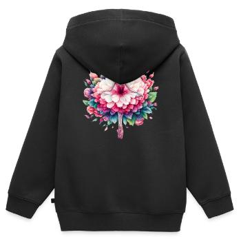 Balletttänzerin mit Tutu - Kinder Premium Organic Zip Hoodie - Schwarz - Hinten - AI Model Kid Male (0cm)