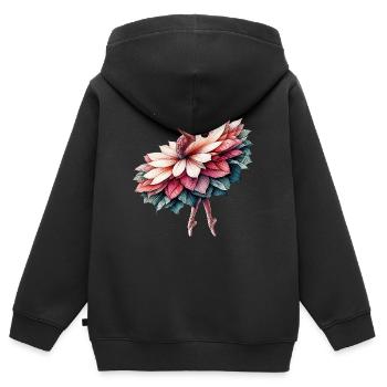 Balletttänzerin mit Tutu - Kinder Premium Organic Zip Hoodie - Schwarz - Hinten - AI Model Kid Male (0cm)