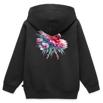 Balletttänzerin mit Tutu - Kinder Premium Organic Zip Hoodie - Schwarz - Hinten - AI Model Kid Male (0cm)