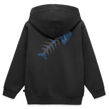 POISSON. POISSON D'AVRIL - Sweat Premium à capuche zippé enfant bio - noir - Dos - AI Model Kid Male (0cm)