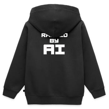 ÉLEVÉ PAR L’IA - Sweat Premium à capuche zippé enfant bio - noir - Dos - AI Model Kid Male (0cm)