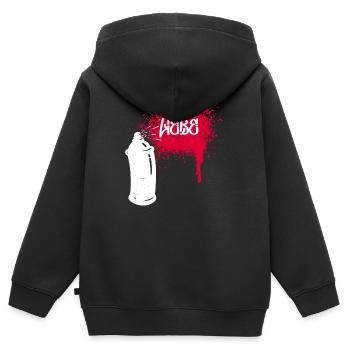 Street Art Sprayer Graffiti Spraydose Zeichnen - Kinder Premium Organic Zip Hoodie - Schwarz - Hinten - AI Model Kid Male (0cm)