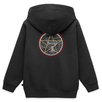 Celestial Sigil Alchemy Circle - Kids Premium Organic Zip-up Hoodie - black - Back - AI Model Kid Male (0cm)