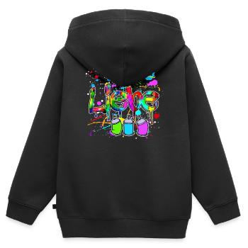 Spraydose Strassenkunst Wildstyle Graffite Sprayer - Kinder Premium Organic Zip Hoodie - Schwarz - Hinten - AI Model Kid Male (0cm)