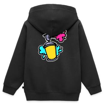 Graffiti Sreet Art Spraydose Sprayer Wildstyle - Kinder Premium Organic Zip Hoodie - Schwarz - Hinten - AI Model Kid Male (0cm)