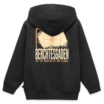 Berchtesgaden Koordinaten - Kinder Premium Organic Zip Hoodie - Schwarz - Hinten - AI Model Kid Male (0cm)