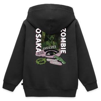 Osaka Zombie Girl - Sweat Premium à capuche zippé enfant bio - noir - Dos - AI Model Kid Male (0cm)