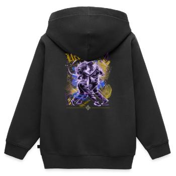Kizomba Social Perspective Urban Kiz - Kids Premium Organic Zip-up Hoodie - black - Back - AI Model Kid Male (0cm)