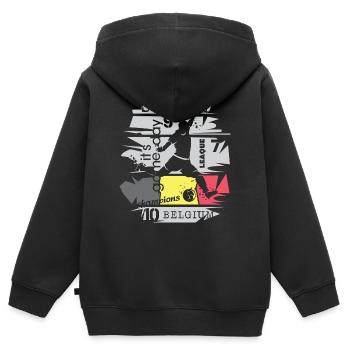 Fußball Belgien Torschuss Spieler Illustration - Kinder Premium Organic Zip Hoodie - Schwarz - Hinten - AI Model Kid Male (0cm)