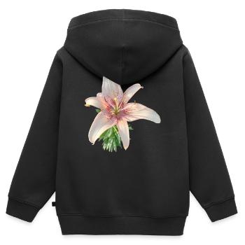 LYS ROSE - Sweat Premium à capuche zippé enfant bio - noir - Dos - AI Model Kid Male (0cm)