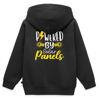 Solar Powered by Solar Panels erneuerbare Energien - Kinder Premium Organic Zip Hoodie - Schwarz - Hinten - AI Model Kid Male (0cm)