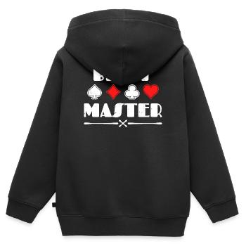 Déclaration du casino de jeu Poker Bluff Joueur professionnel - Sweat Premium à capuche zippé enfant bio - noir - Dos - AI Model Kid Male (0cm)