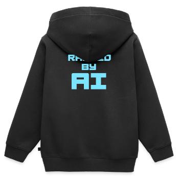 ÉLEVÉ PAR L’IA - Sweat Premium à capuche zippé enfant bio - noir - Dos - AI Model Kid Male (0cm)