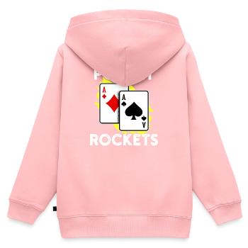Jackpot Gambling Casino Poker Statement Joueur professionnel - Sweat Premium à capuche zippé enfant bio - rose - Dos - AI Model Kid Female (0cm)