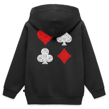 Gambling Roulette Lottery Poker Gambling Casino - Kids Premium Organic Zip-up Hoodie - black - Back - AI Model Kid Male (0cm)