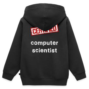Informatiker - Kinder Premium Organic Zip Hoodie - Schwarz - Hinten - AI Model Kid Male (0cm)